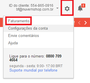 Estrutura conta Ads